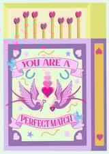 You are a Perfect Match - Punny Engagement Wedding Card created by amysrvc illustration