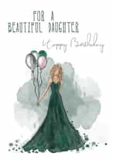 Beautiful Daughter Birthday Card created by Happy Little Me Co.