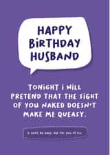 Funny Naked Husband Card created by Norm & Then