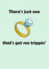 Pun engagement ring card created by The Fixby Fox