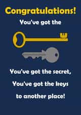 Dance music pun new home card created by The Fixby Fox