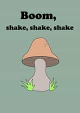 Mushroom 90's pun card created by The Fixby Fox