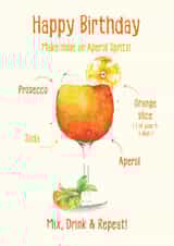 Aperol Spritz Birthday Card created by Alexandra Elliot Designs