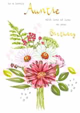 Lovely Auntie Gerberas Birthday Card created by SABIVO Design by Sabina