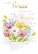 Lovely niece anemones birthday card created by SABIVO Design by Sabina