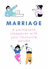 Funny Wedding Day Congratulations Card - Marriage Quote - Weird Couples created by The Happy Badger