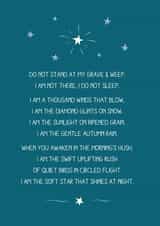 Star at Night Sympathy Card created by Cloud Cuckoo Design