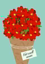 Get well soon flowers created by Lucy Sutton