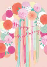 Happy Birthday Bright Pink Party decorations created by Louise Tiler