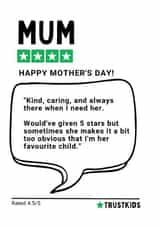 Mum Review Card - Mother's Day  created by Gobbygifts