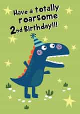 Roarsome 2nd Birthday Card created by @Laura Lonsdale Designs