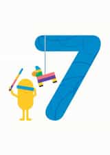 7th Birthday Card 1002 created by Hello Squid