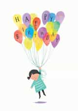 Watercolour Happy Birthday Balloons created by Claire Keay