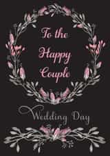Watercolour wedding card 1001 created by Zesty Cards