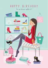 Happy Birthday Shopaholic Shoe Addict Lady created by Little Stringers