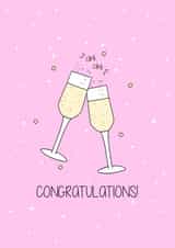 Congratulations Pink Fizz Card created by Doodledug Designs