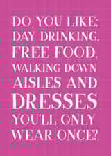 Funny bridesmaid and maid of honour proposal card created by Letters & Lines