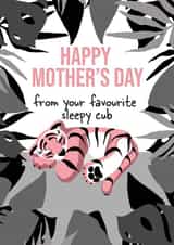 Sleepy Tiger Mother's Day Card  created by Linda designs 