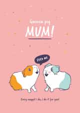 Guinea Pig Mother's Day Card or Birthday Card for a guinea pig mum! created by Goofy Guineas