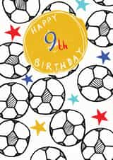 Football 9th Birthday Card created by Pom Pom Party Cards