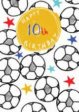 Football 10th Birthday Card created by Pom Pom Party Cards