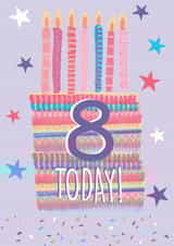 8th Birthday Cake Card created by Pom Pom Party Cards
