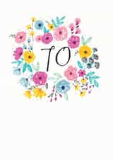 Floral 70th Birthday Card created by Pom Pom Party Cards