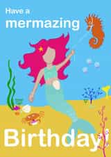 Inclusive mermaid birthday card created by Julie Costello