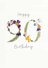 Happy 90th Birthday Floral Card created by Leanne Munro