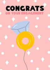 Pretty Proposal Balloon - Congratulations On Your Engagement Card created by This Gal Designs