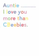 Cute auntie birthday card from a niece or nephew. created by JosieOnTheRun