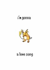 i’m gonna raichuu a love song pokemon card created by rushi :)