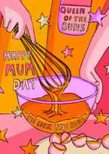 Queen of the buns mother's day card created by Freya Niamh Design