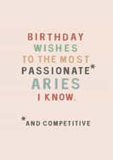 Passionate Aries Birthday Card created by Too Wordy