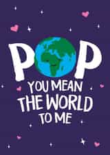 The world to me pop Father's Day card created by Wild Card
