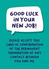 Good Luck Job Card created by Norm & Then