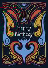 Cute flower pattern birthday card created by Lena Semenova