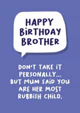 Heartfelt Brother Birthday Card created by Norm & Then