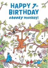 Happy 7th Birthday Cheeky Monkey! created by Joe Kidger Design