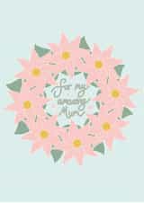 Mother's Day pink floral wreath card created by Alice Richardson