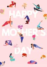 Pretty Mothers Day Card - Mum - Yoga - Happy Mother's Day created by Nina Bombina