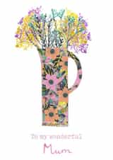 To my wonderful Mum floral card created by Mary's House Designs