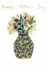 Floral vase Mother's Day card created by Mary's House Designs
