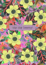 Hip Hip Hooray greeting card created by Mary's House Designs