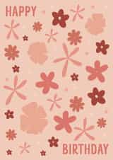 Flower Patter Happy Birthday Card created by Kirsten | By Kirst Co 