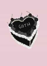 Goth Black and pink Birthday Cake created by Front Bum