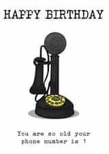 Old Phone Birthday Card created by Arr Cards