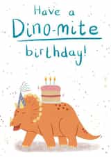 Triceratops Birthday Card created by Sarah A Illustration