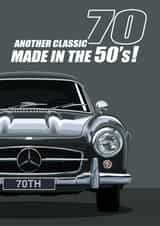 70th Birthday 1950's Classic Car created by RetroMotion Artwork
