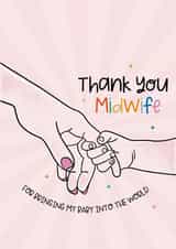 Thank you midwife created by Lucy Rose Party